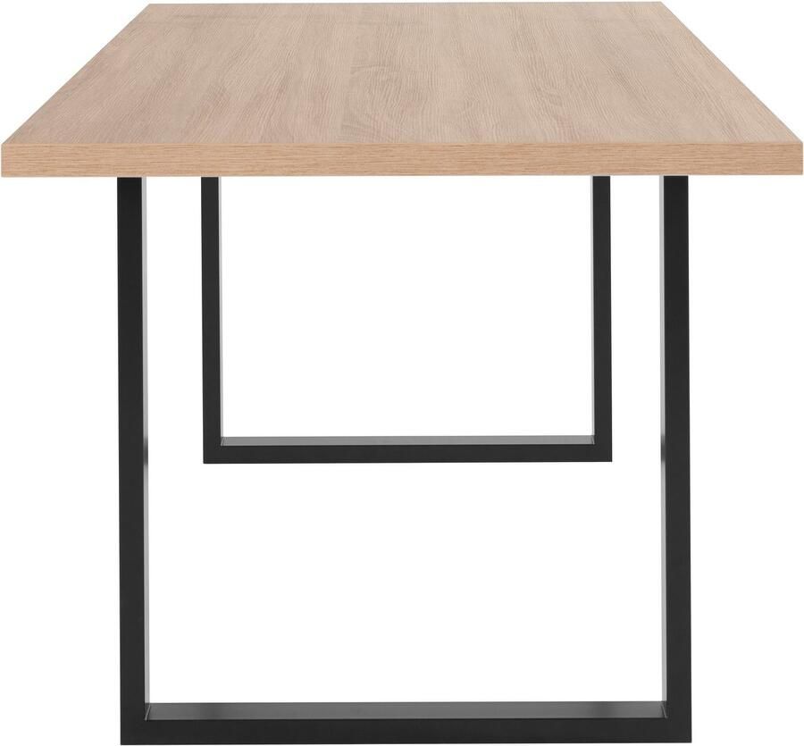 FORTE Eettafel Breedte 160 cm beugelonderstel in industriële look