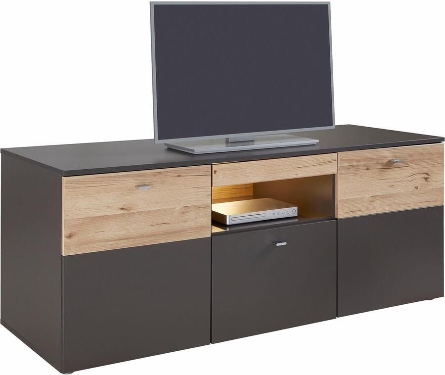FORTE Tv-meubel Como TV-board LED-verlichting soft close opbergruimte 149 8 59 3 52 cm