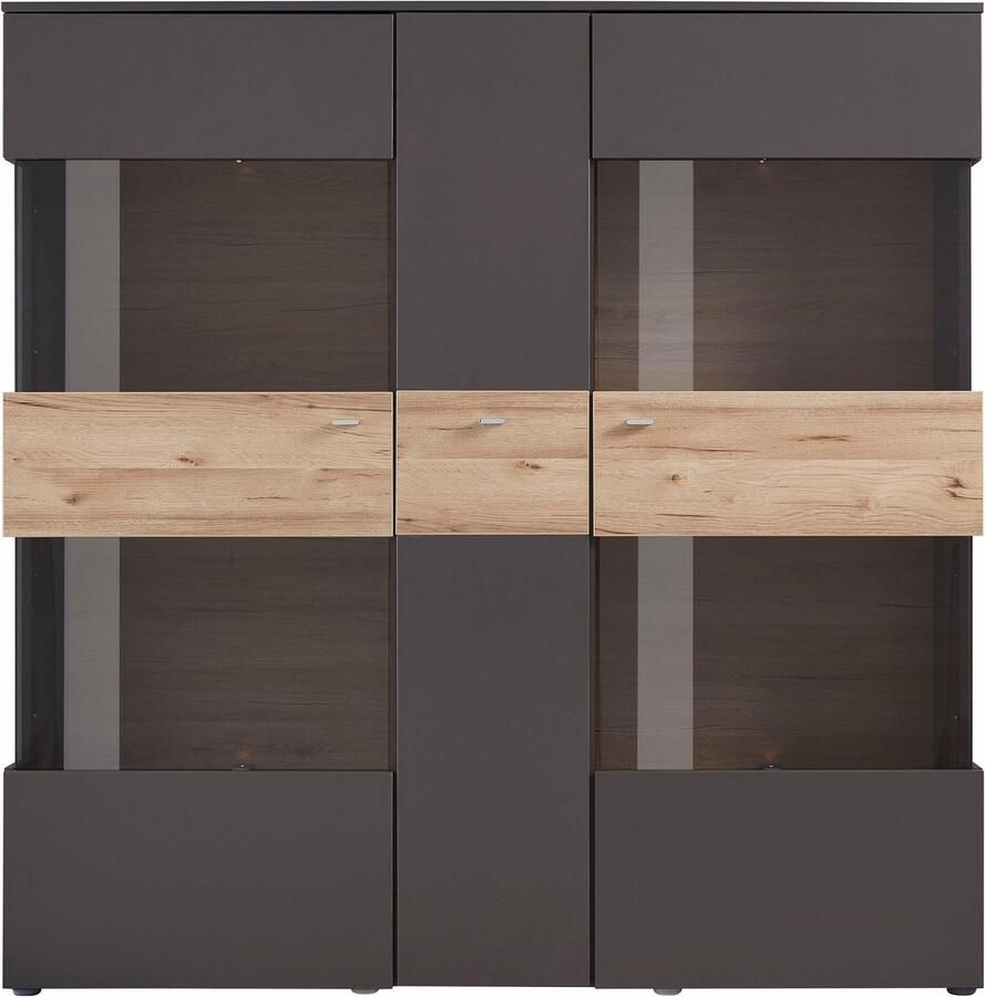 FORTE Vitrinekast Como Breedte 152 cm incl. verlichting