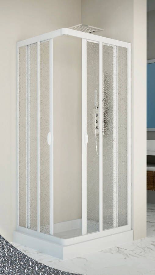 Forte Hoekdouchecabine Vela variabele verstelbare bereik bxh: 90 x 190 cm