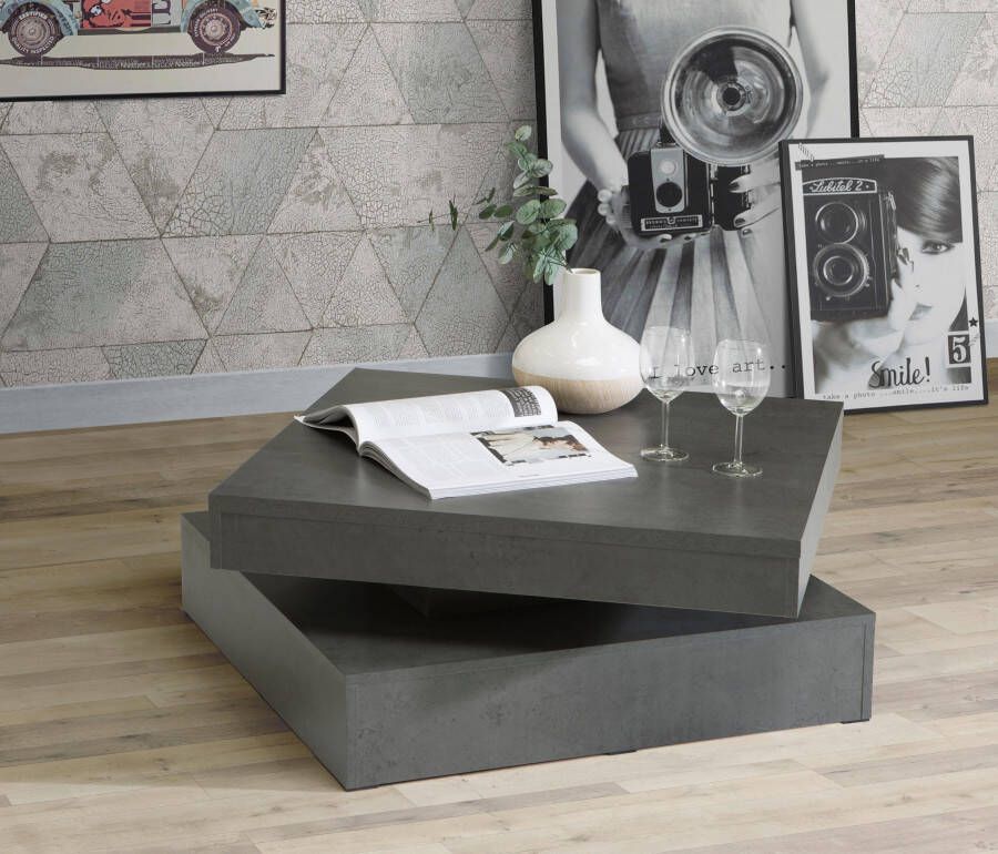 FORTE Salontafel met functie draaibaar tafelblad breedte ca. 78x78 cm