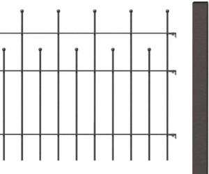 GAH Alberts Metalen hek Madrid 73 5 cm hoog 5 matten voor 10 m 6 palen om in beton te verankeren (set)