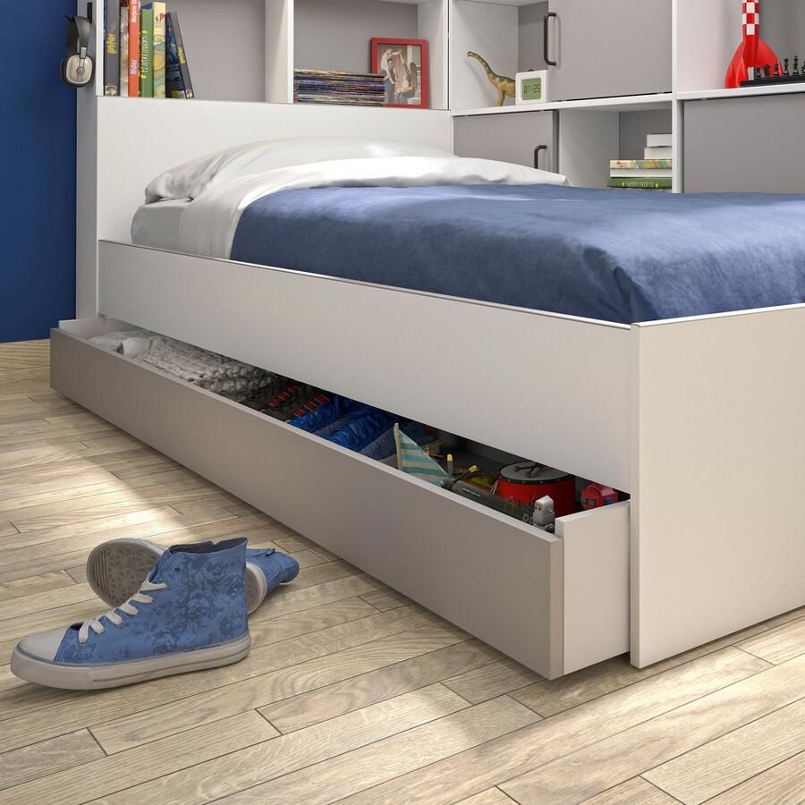 Gami Ledikant met bergruimte Erwan veel opbergruimte Made in France verschillende kleuren