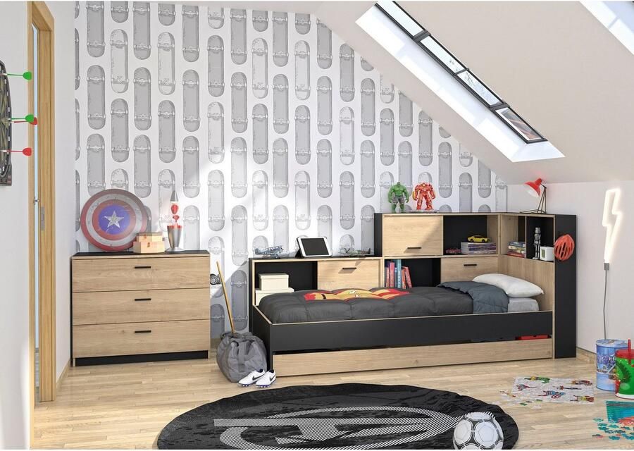 Gami Ledikant met bergruimte Tonight met grote lade en legvakken