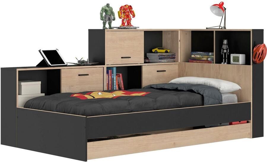 Gami Ledikant met bergruimte Tonight met grote lade en legvakken