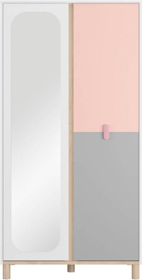 Gami Kledingkast Kleiderschrank 2 Türen Met zijn combinatie van zachte kleuren