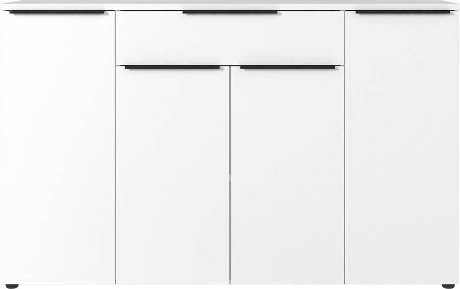 GERMANIA Dressoir Milaan Dressoir met een lade en 4 deuren in grafiet & wit beschikbaar