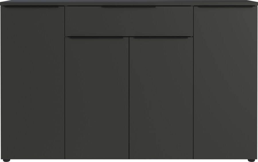 GERMANIA Dressoir Milaan Dressoir met een lade en 4 deuren in grafiet & wit beschikbaar