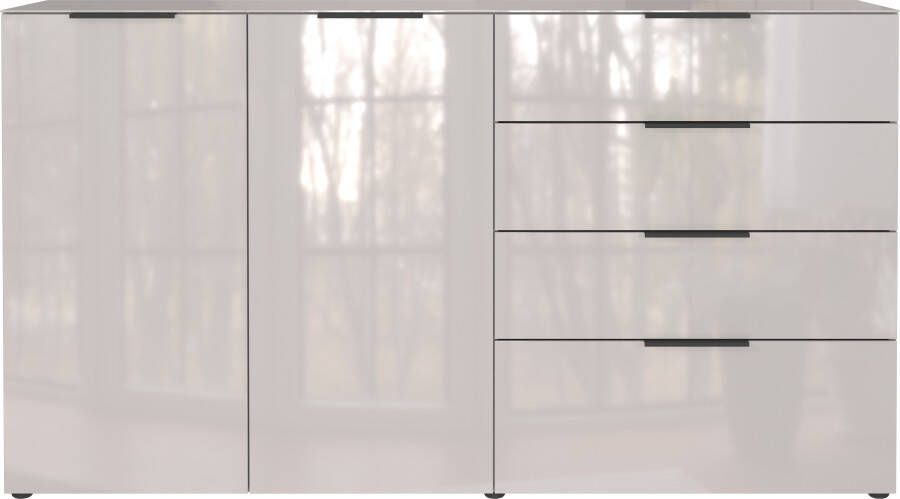 GERMANIA Dressoir OAKLAND in 2 breedten fronten en bovenblad met glas-inlay