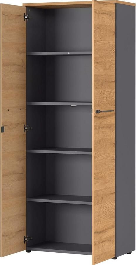 GERMANIA Archiefkast GW-Agenda multifunctionele kast afsluitbaar optioneel met 2 open vakken afmetingen 80x197 cm made in germany