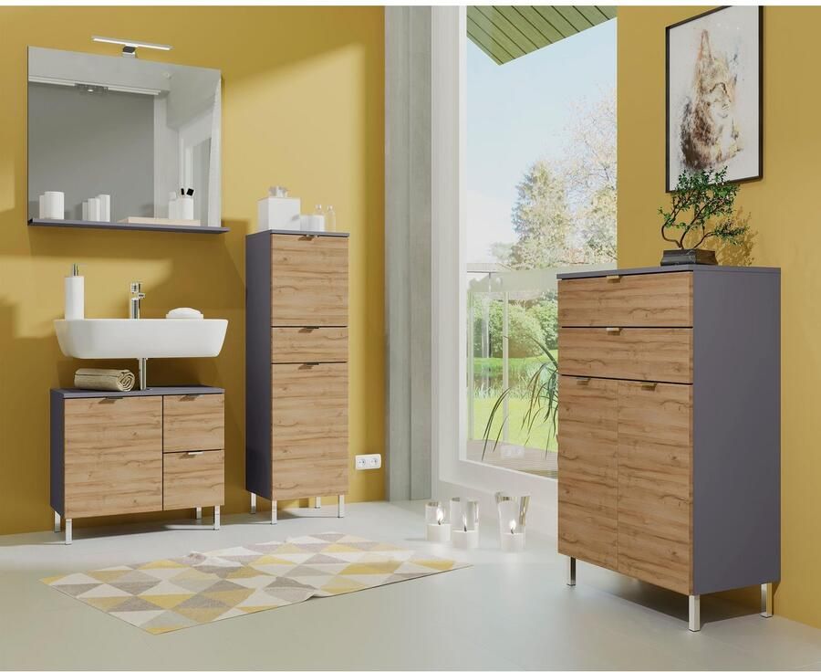 Germania Mauresa Badkamerkast Large Eiken Grijs