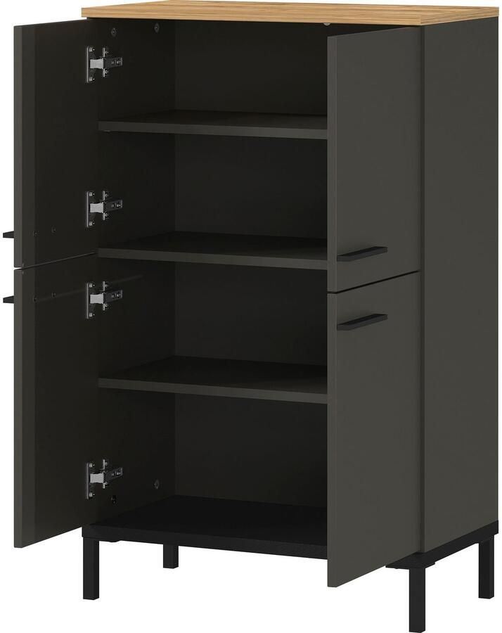 GERMANIA Halfhoge kast Yonkers Coating van melaminehars hoogwaardige ABS-randen handgrepen