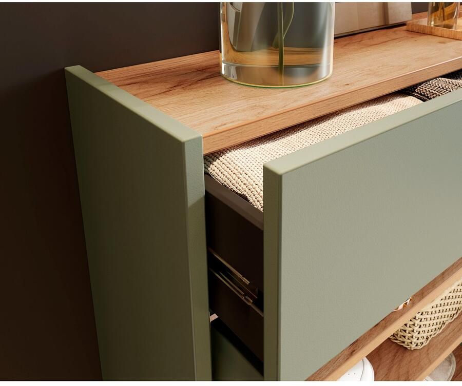 GERMANIA Schoenenkast Ameca hangend & staand monteerbaar met soft-close plaats voor tot 10 paar schoenen made in germany