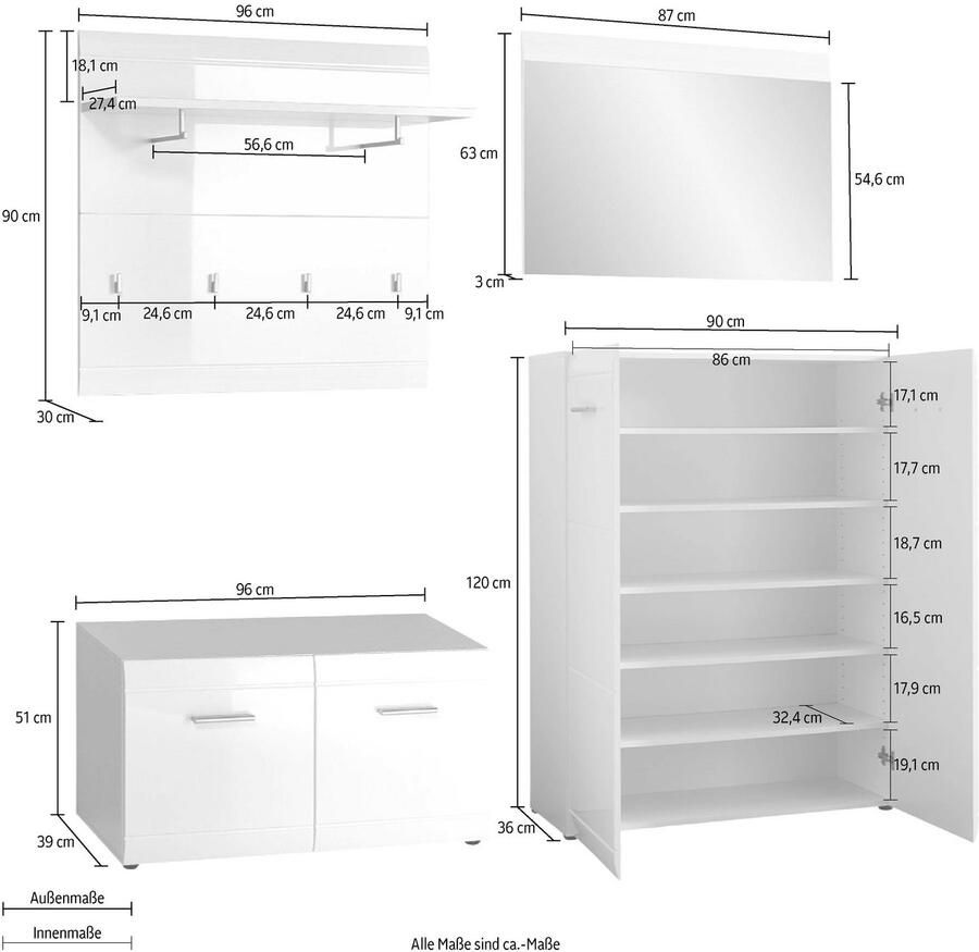 GERMANIA Halmeubelset GW-Adana (4-delig)