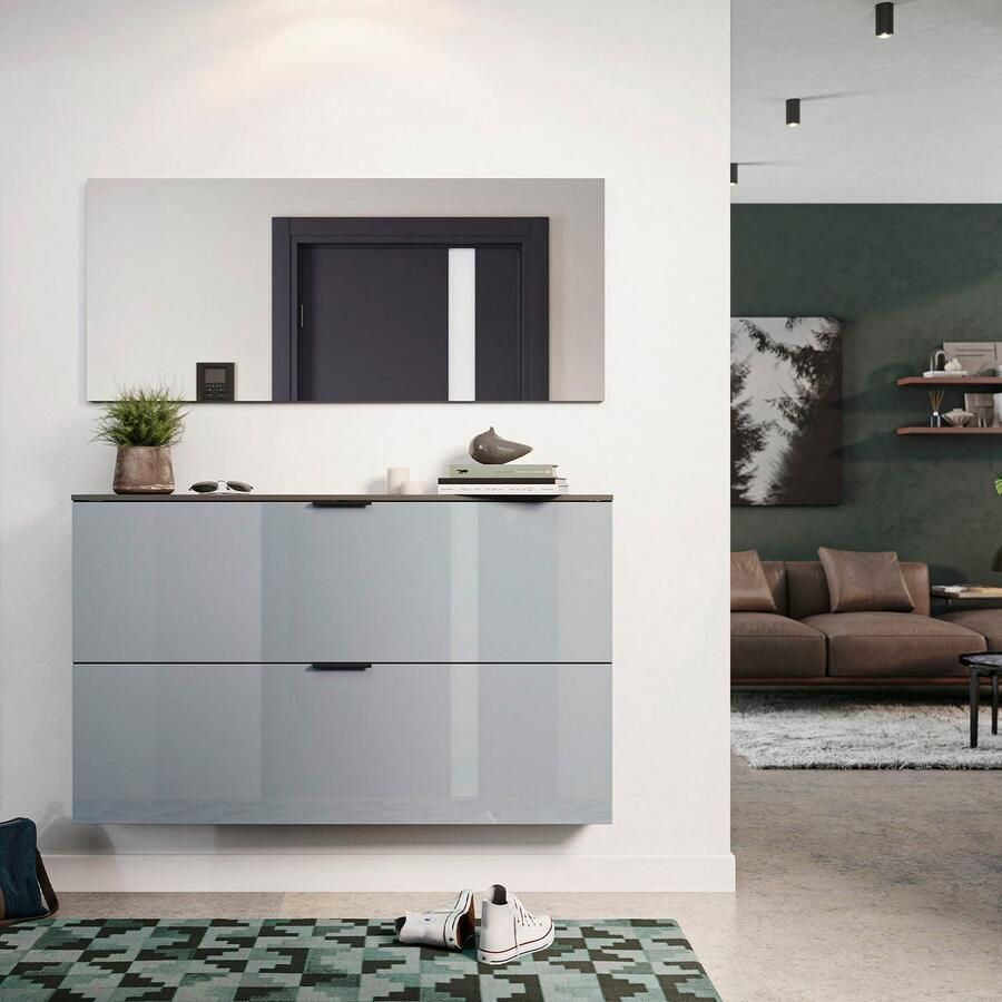 GERMANIA Halmeubelset Valega inclusief schoenenkast met glazen fronten en spiegel (2-delig)