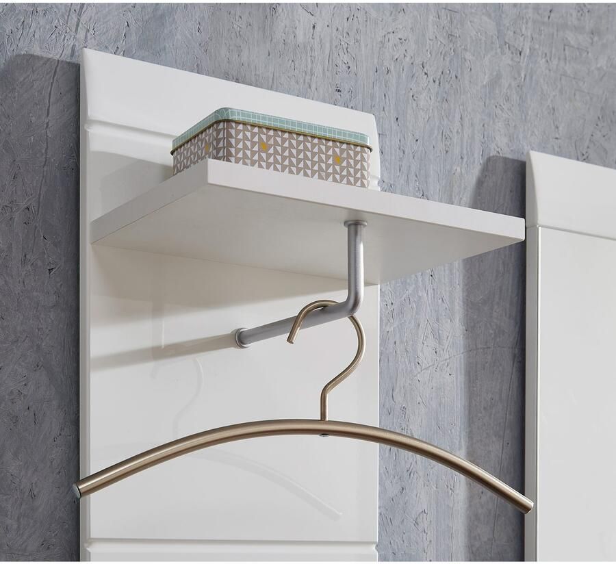 Germania Kapstok Paneel Adana H152 x B30 x D23 cm Wit