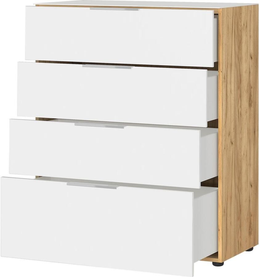 GERMANIA Kast met laden en deuren Oakland met glazen bladen Breedte 83 cm met lades in verschillende varianten