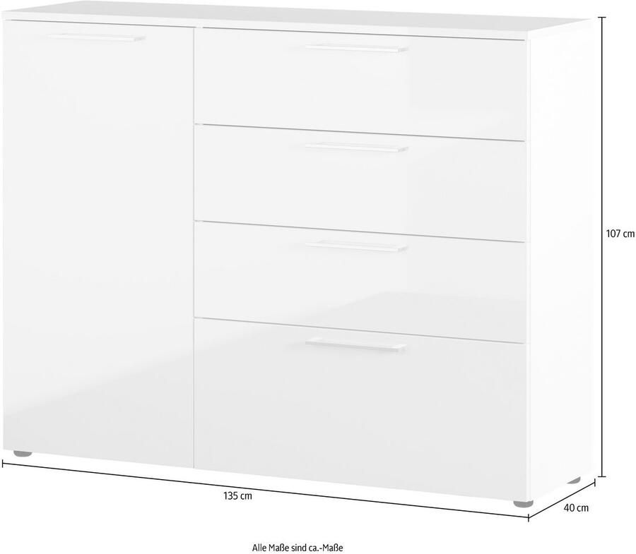 Germania Sunnyvale Dressoir Hoogglans Wit