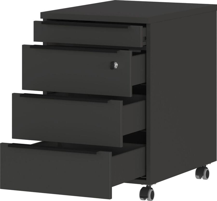 GERMANIA Kastje op wieltjes Milaan met 4 lades optioneel met lade demping