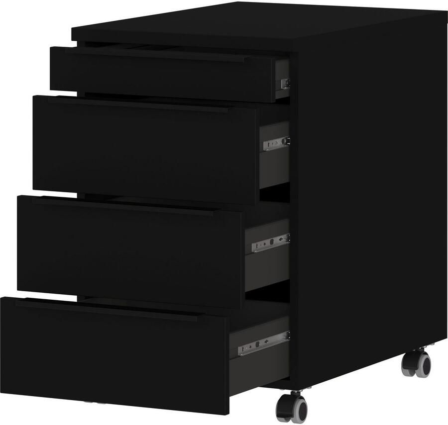 GERMANIA Kastje op wieltjes Milaan met 4 lades optioneel met lade demping