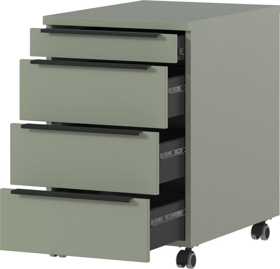 GERMANIA Kastje op wieltjes Milaan met 4 lades optioneel met lade demping