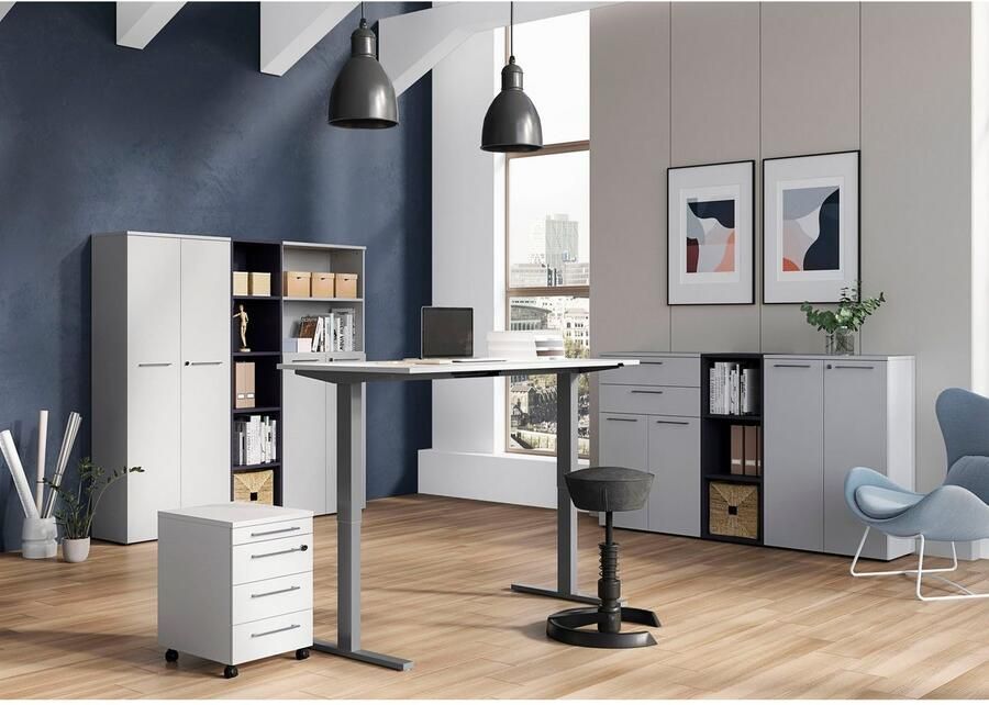 GERMANIA Bureau GW-Agenda bureau elektrisch in hoogte verstelbaar met geheugenfunctie