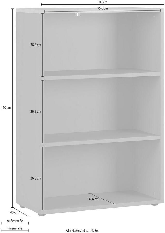 GERMANIA Ordnerrek GW-Agenda archiefkast met verstelbare planken breedte 45 of 80 cm made in germany