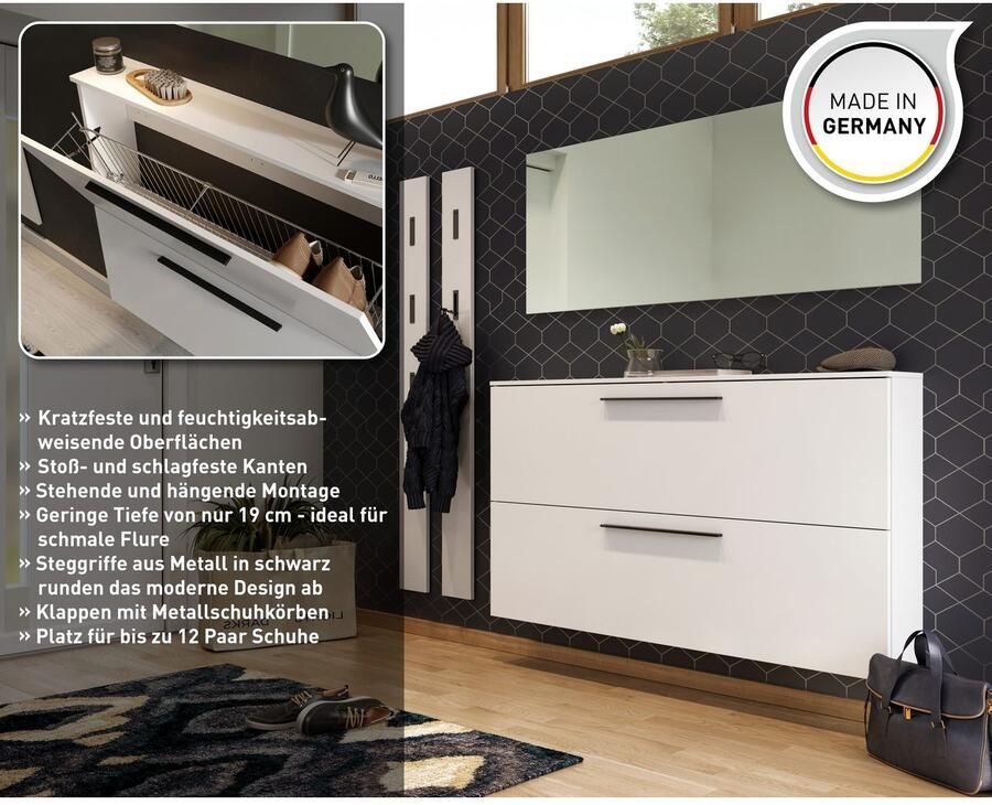 GERMANIA Schoenenkast GW-Utah schoenenkast in 2 breedtes met 2 of 3 kleppen