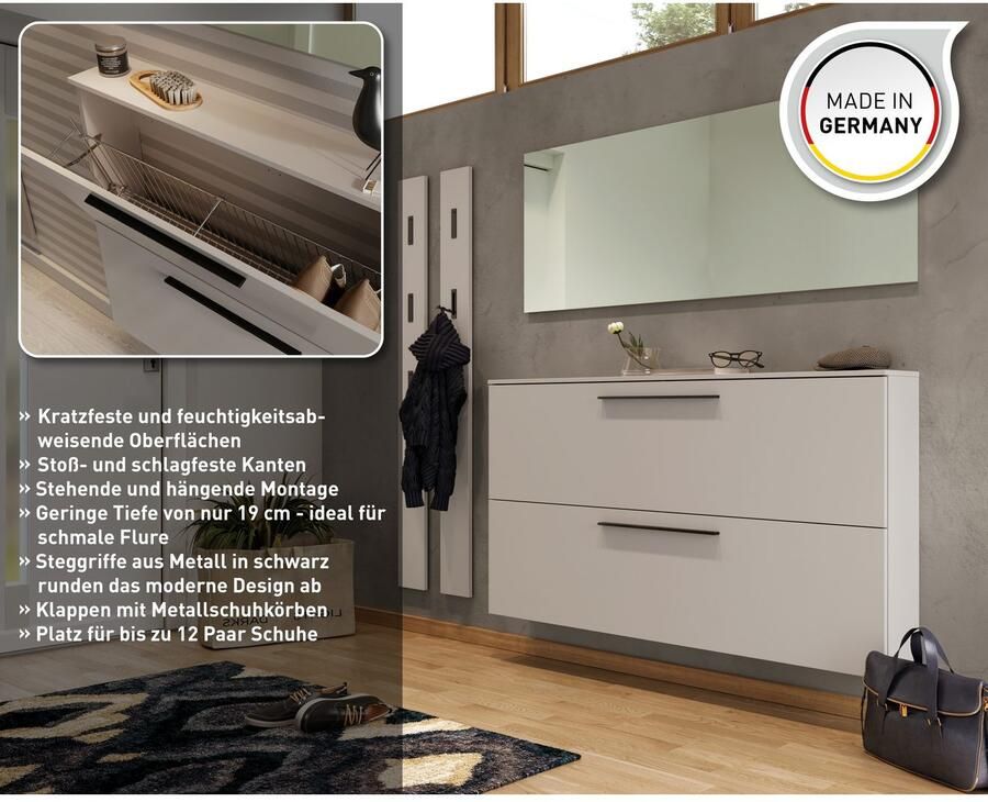 GERMANIA Schoenenkast GW-Utah schoenenkast in 2 breedtes met 2 of 3 kleppen