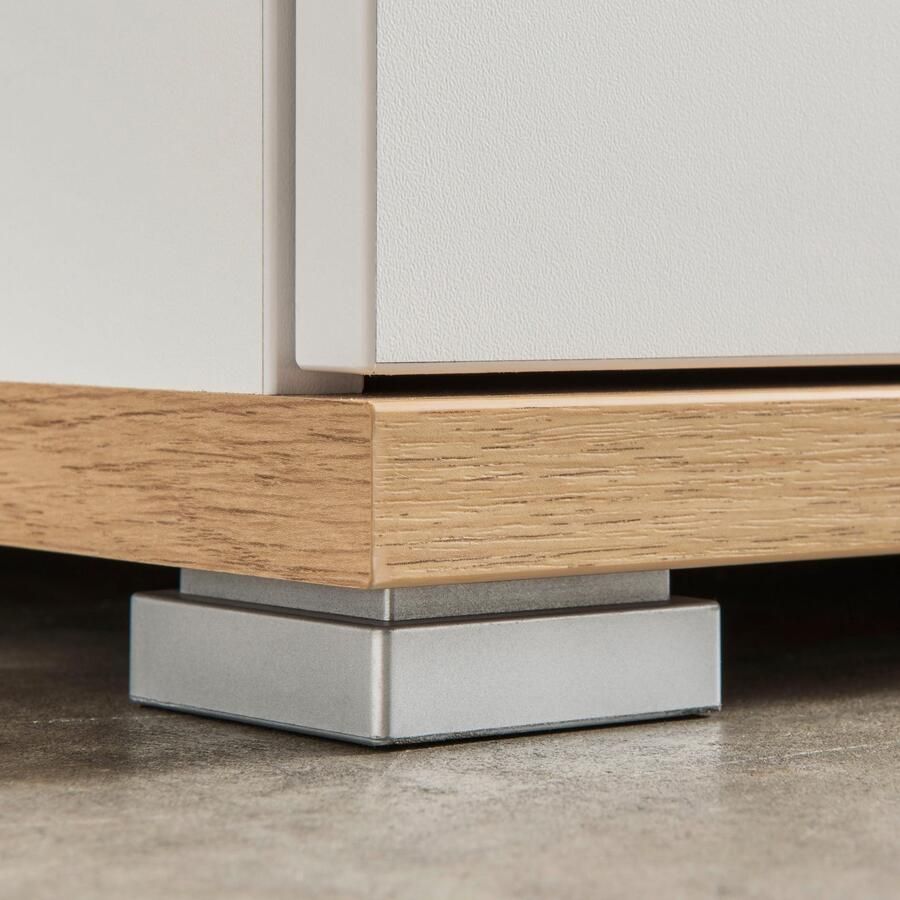 Germania Schoenenkast Stoffel 89cm met 2 deuren & 1 lade wit eik - Foto 4