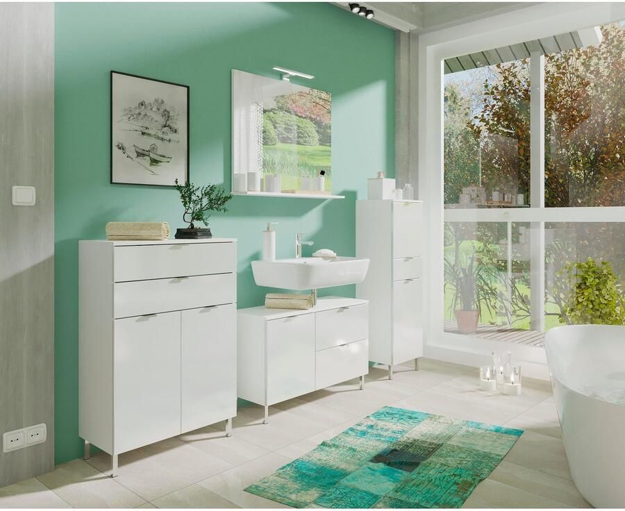 GERMANIA Wastafelonderkast GW-Mauresa in 2 breedtes met lade (+ klep) soft-close made in germany