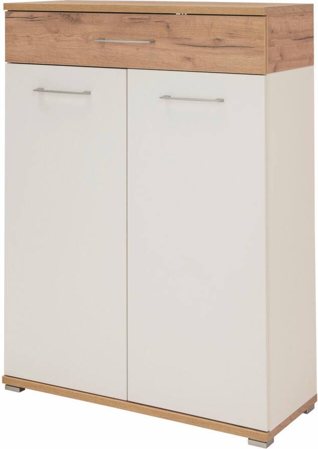 Germania Schoenenkast Topix L89 x B37 x H118 cm Wit Eiken