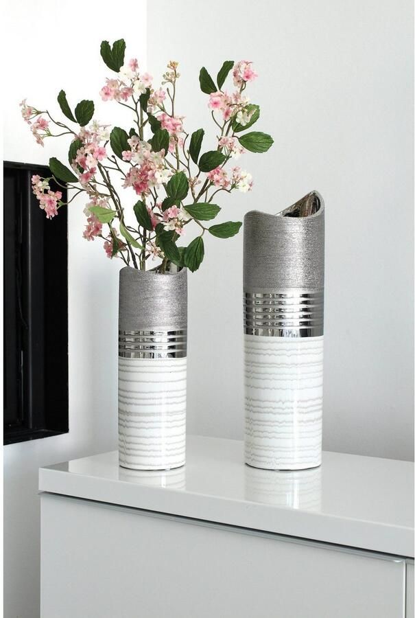 GILDE Siervaas Lavena van keramiek hoogte ca. 44 cm (1 stuk)