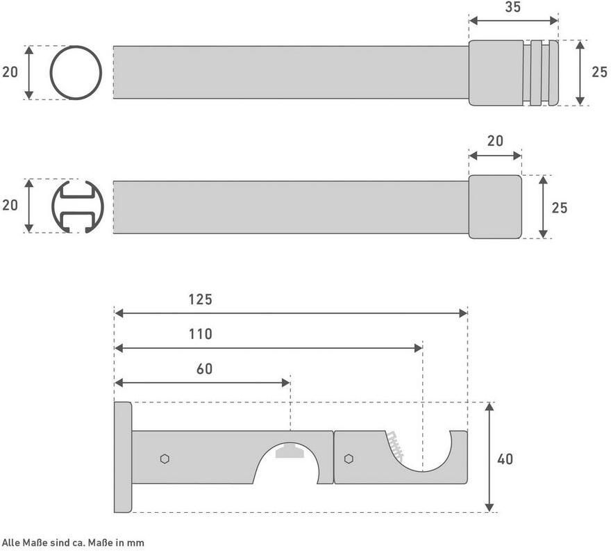Good Life Combi-gordijnroede Mira
