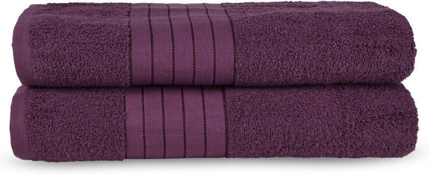 Good morning Badlaken Uni Towels Katoen Walkfrottee Bies 500 GSM Zacht Effen Zwart (2 stuks)