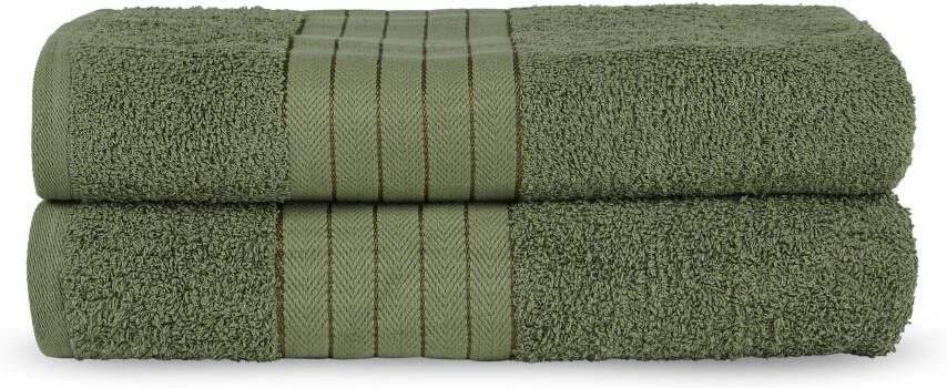 Good morning Badlaken Uni Towels Katoen Walkfrottee Bies 500 GSM Zacht Effen Zwart (2 stuks)