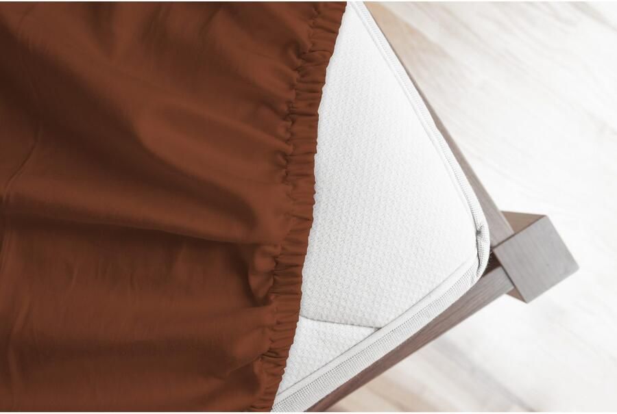 Good morning Hoeslaken Renforcé 100% katoen renforcé volledige elastiek tot 25 cm hoogte 80x200 wit (1 stuk) - Foto 5
