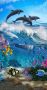 Good morning Strandlaken Andre Microvezel 75x150 Sneldrogend Strand Kind Dolfijn Blauw (1 stuk) - Thumbnail 2