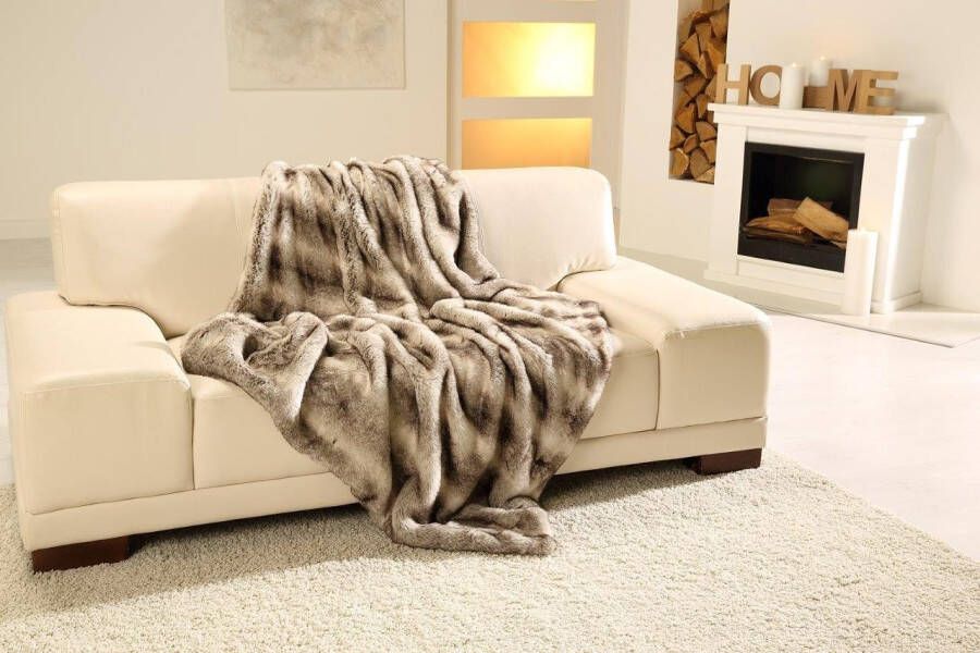 Gözze Deken Rendier vacht-look warme kwaliteit knuffeldeken