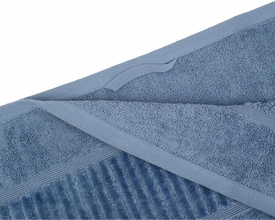 Gözze Badlaken BIO badstof Bio-katoen unikleuren met geschoren randdessin pastelkleuren (1 stuk)