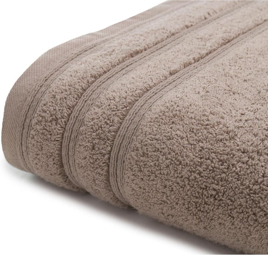 Gözze Badlaken Monaco Unikleurig met gegolfd randdessin puur katoen (1 stuk)