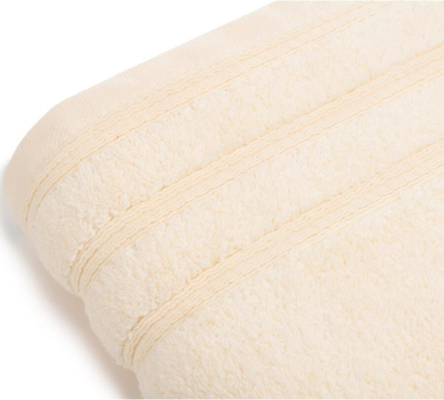 Gözze Badlaken Monaco Unikleurig met gegolfd randdessin puur katoen (1 stuk)