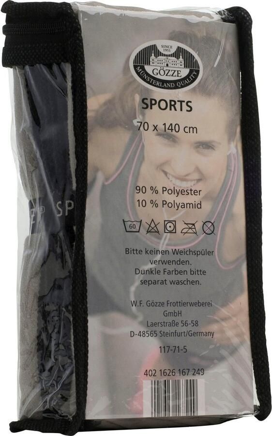 Gözze Badlaken Sports by Sporthanddoek afm. 110x175 cm sneldrogend door microvezel (1 stuk)