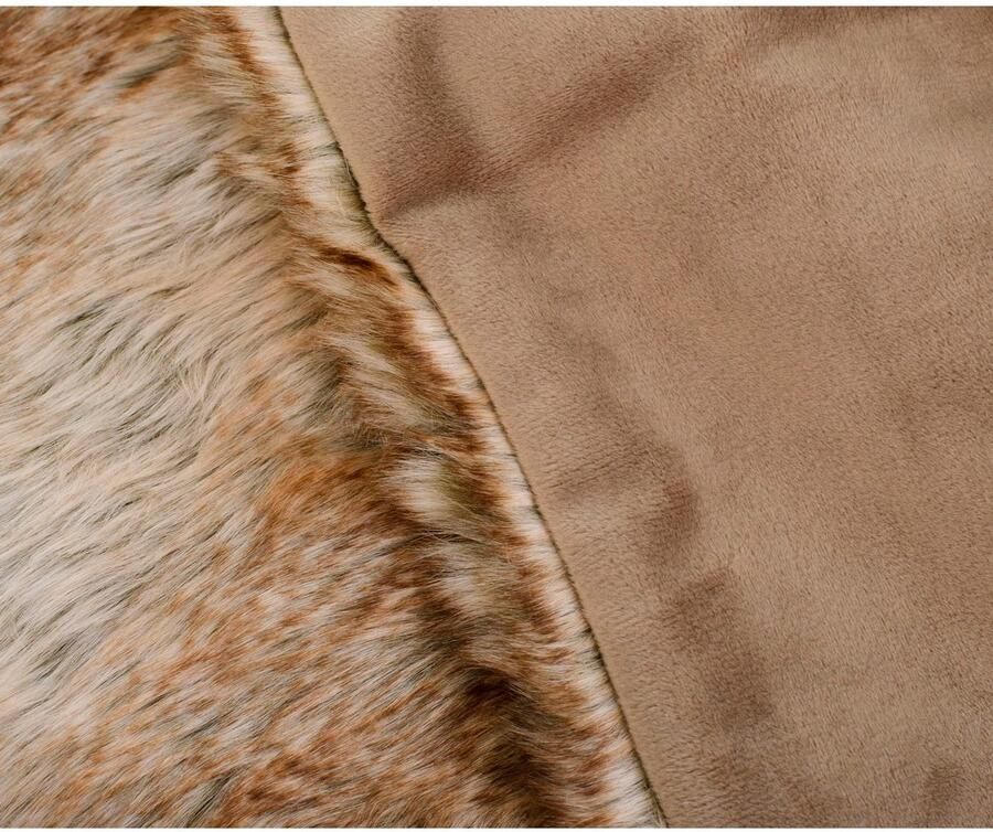 Gözze Deken Bruine beer vacht-look behaaglijk warm knuffeldeken