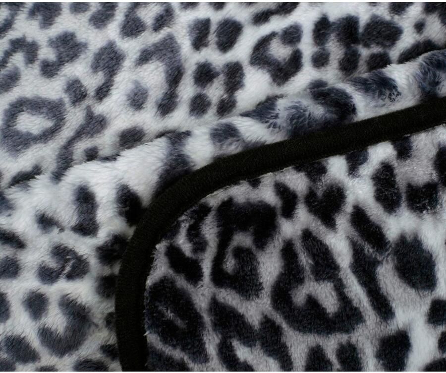 Gözze Deken Sneeuwluipaard met geprint motief knuffeldeken