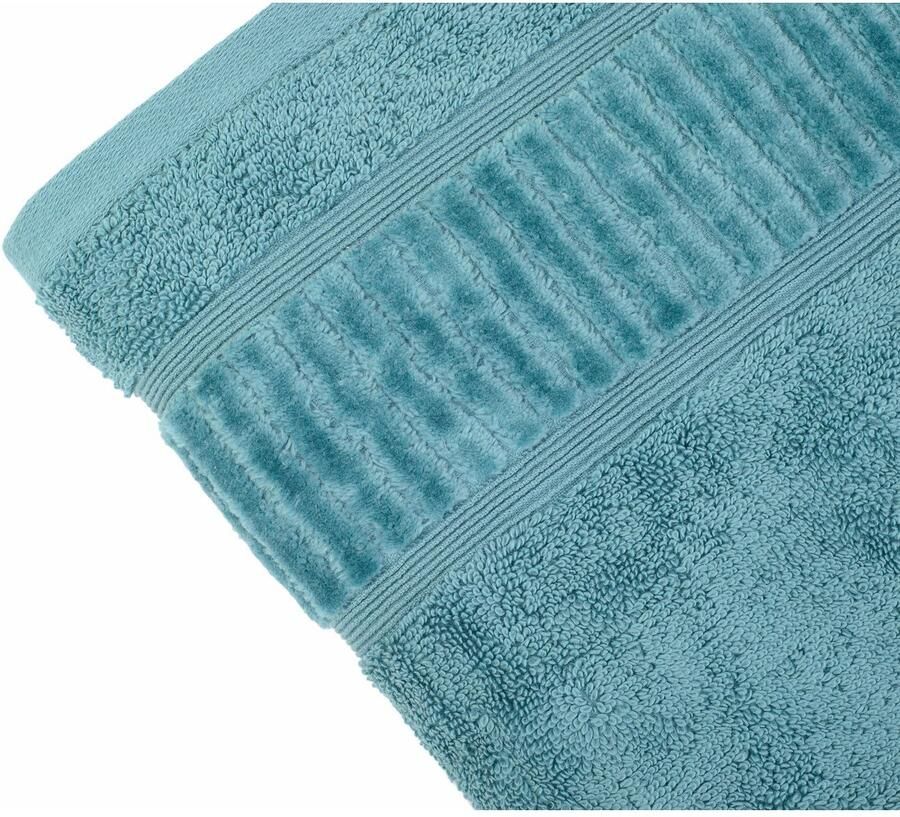 Gözze Handdoeken BIO badstof als set bio-katoen pastel kleuren met geschoren randdessin (2 stuks)