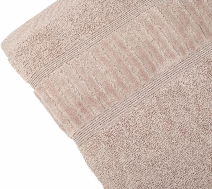 Gözze Handdoeken BIO badstof als set bio-katoen pastel kleuren met geschoren randdessin (2 stuks)