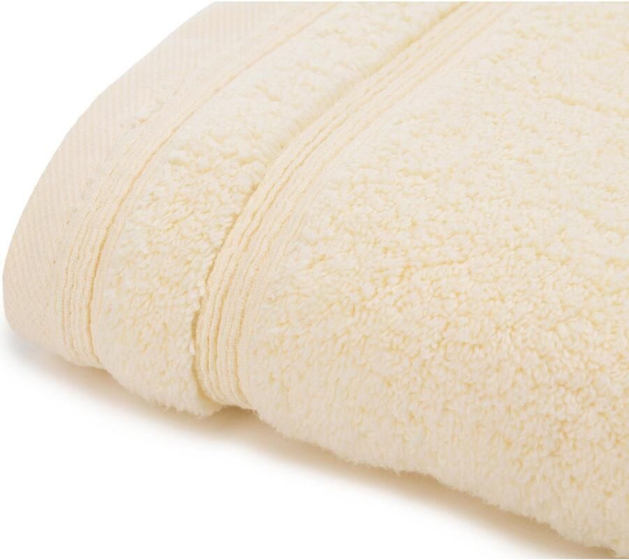 Gözze Handdoeken Monaco als set unikleurig met gegolfd randdessin puur katoen (2 stuks)