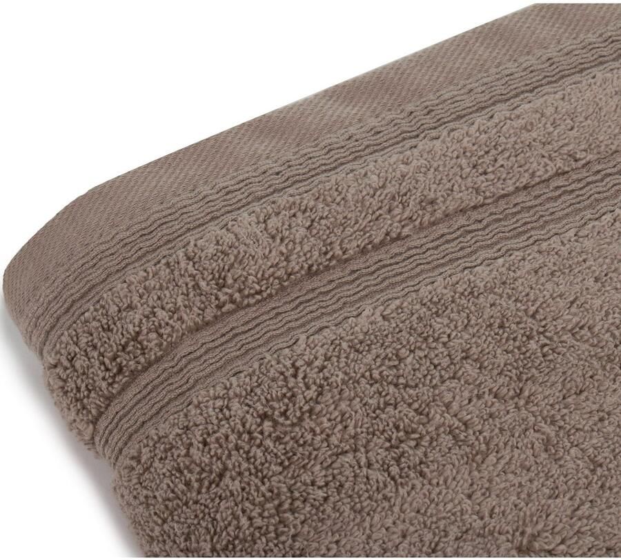 Gözze Handdoeken Monaco als set unikleurig met gegolfd randdessin puur katoen (2 stuks)