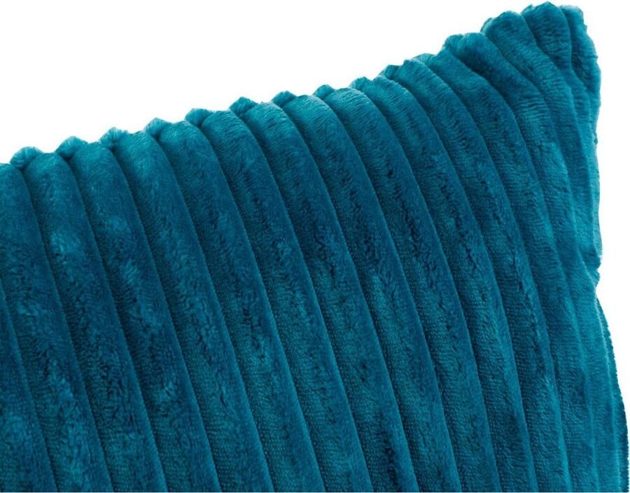 Gözze Sierkussen Corduroy-look sierkussen 50x50 cm passend bij cord-look deken kussenhoes & vulling(1 stuk)